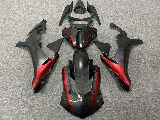 2015-2019 Yamaha R1 Motorcycle Fairings - Carbon Fiber Style Red Australia
