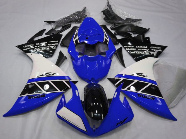 2012-2014 Yamaha R1 Motorcycle Fairings - White Blue Glossy Black Australia