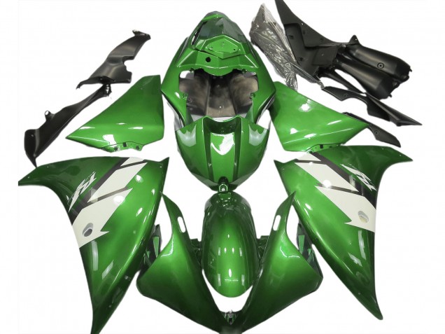 2012-2014 Yamaha R1 Motorcycle Fairings - Green White Australia