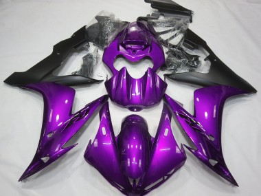 2004-2006 Yamaha R1 Motorcycle Fairings - Purple Matte Black Australia