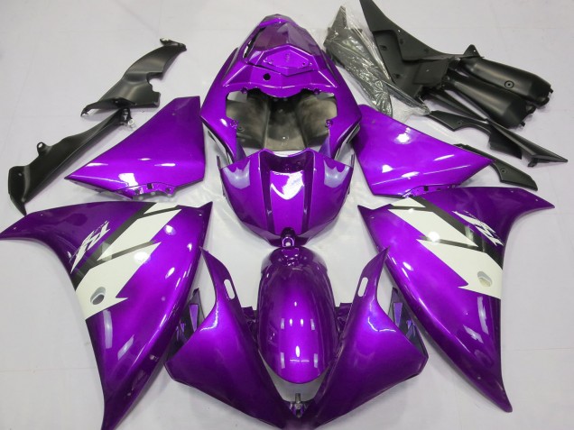 2012-2014 Yamaha R1 Motorcycle Fairings - Purple White Australia