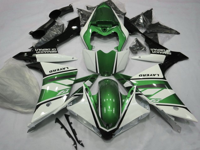 2007-2008 Yamaha R1 Motorcycle Fairings - White Green Black Australia
