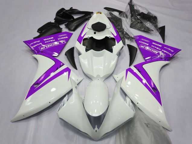 2012-2014 Yamaha R1 Motorcycle Fairings - White Purple Australia