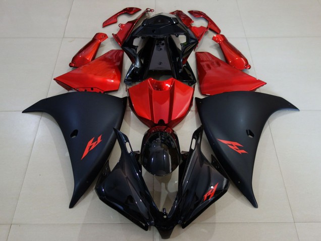 2012-2014 Yamaha R1 Motorcycle Fairing - Glossy Black Matte Black Red Australia