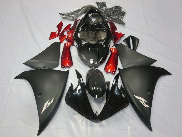 2012-2014 Yamaha R1 Motorcycle Fairings - Glossy Black Matte Black Red Australia