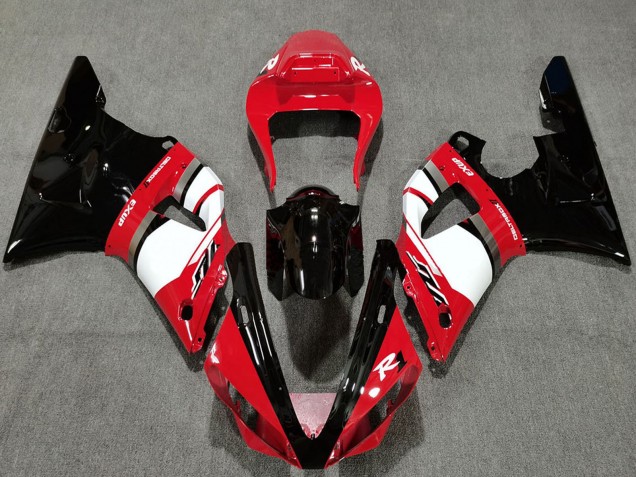 2000-2001 Yamaha R1 Motorcycle Fairings - Red White Glossy Black Australia
