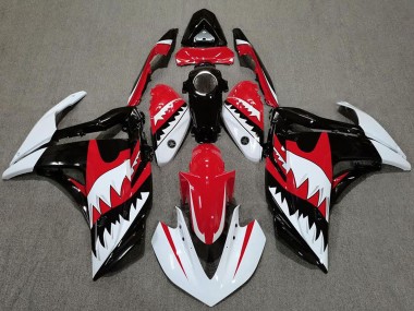 2015-2018 Yamaha R3 Motorcycle Fairings - White Red Black Shark Australia