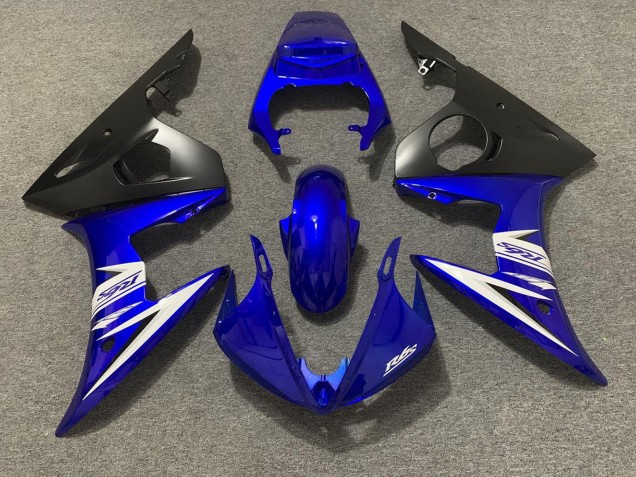 2003-2004 Yamaha R6 Motorcycle Fairing - Blue White Matte Black Australia