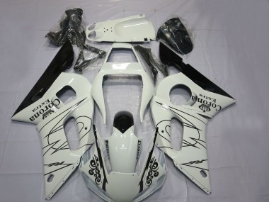 1998-2002 Yamaha R6 Motorcycle Fairings - White Black Corona Motul Australia