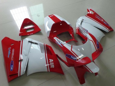 1993-2005 Ducati 748 916 996 998 Motorcycle Fairings - White Red Air Generali Tim Australia