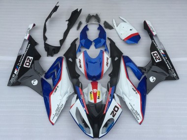 2017-2018 BMW S1000RR Motorcycle Fairings - White Blue Red Glossy Black OEM Style Australia