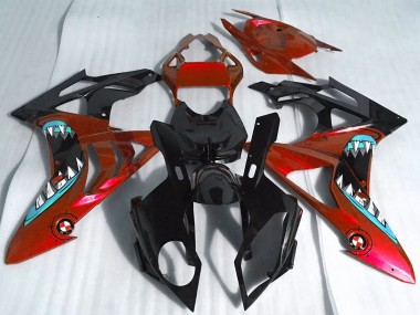 2017-2018 BMW S1000RR Motorcycle Fairings - Red Glossy Black Shark Australia