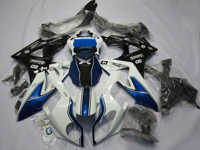 2015-2016 BMW S1000RR Motorcycle Fairing - White Blue Glossy Black Australia