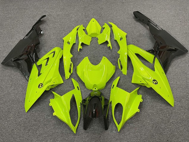 2009-2014 BMW S1000RR Motorcycle Fairings - Neon Yellow Glossy Black Australia