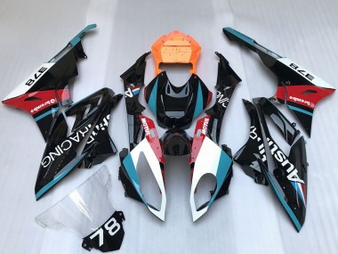 2009-2014 BMW S1000RR Motorcycle Fairings - White Blue Red Orange Motul Austin Racing Australia