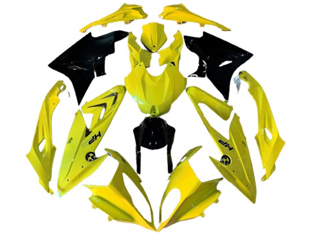 2009-2014 BMW S1000RR Motorcycle Fairings - Yellow Glossy Black HP Australia