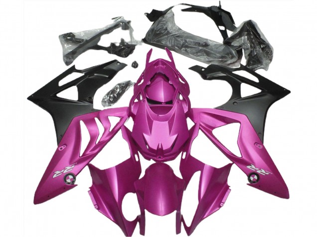2009-2014 BMW S1000RR Motorcycle Fairings - Hot Pink Matte Black Australia