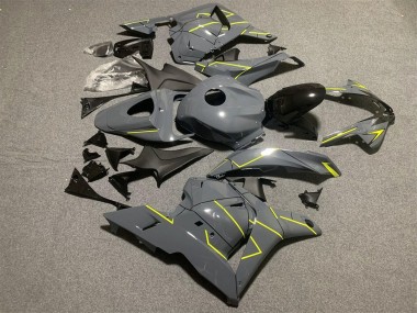 2009-2012 Honda CBR600RR Motorcycle Fairings - Dark Nardo Grey Yellow Australia