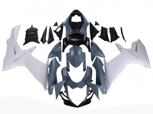 2011-2024 Suzuki GSXR 600 / GSXR 750 Motorcycle Fairings - Nardo Grey White Australia