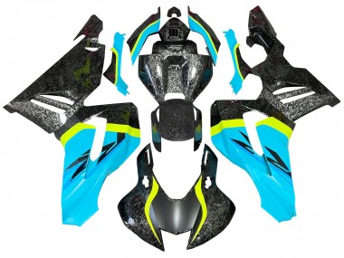 2020-2023 Honda CBR1000RR-R Motorcycle Fairings - Light Blue Yellow Black Forged Carbon Fiber Australia