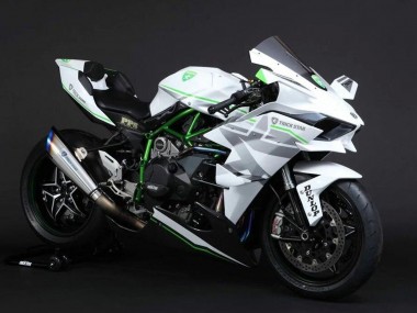 2015-2022 Kawasaki Ninja H2 Motorcycle Fairings - White Silver Green Australia