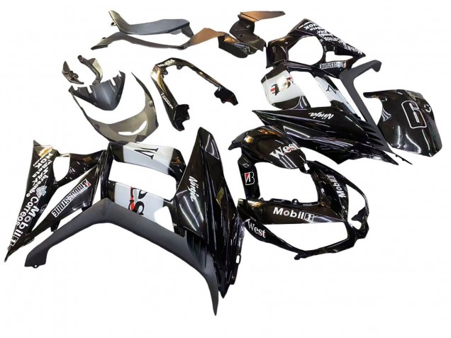 2010-2016 Kawasaki Z1000SX Motorcycle Fairings - Glossy Black Gold White Mobil West Australia