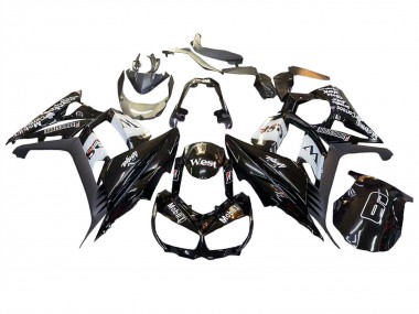 2010-2016 Kawasaki Z1000SX Motorcycle Fairings - Glossy Black Gold White Mobil West Australia