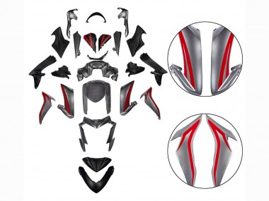 2015-2020 Suzuki GSX-S 1000 Motorcycle Fairings - Red Silver Australia
