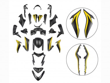 2015-2020 Suzuki GSX-S 1000 Motorcycle Fairings - Black Yellow Australia