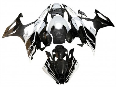 2019-2022 BMW S1000RR Motorcycle Fairings - Glossy Black White Australia