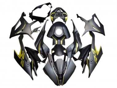 2019-2022 BMW S1000RR Motorcycle Fairings - Black Yellow Carbon Fiber Australia