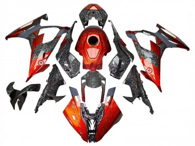 2019-2022 BMW S1000RR Motorcycle Fairings - Dark Orange Forged Carbon Fiber Australia
