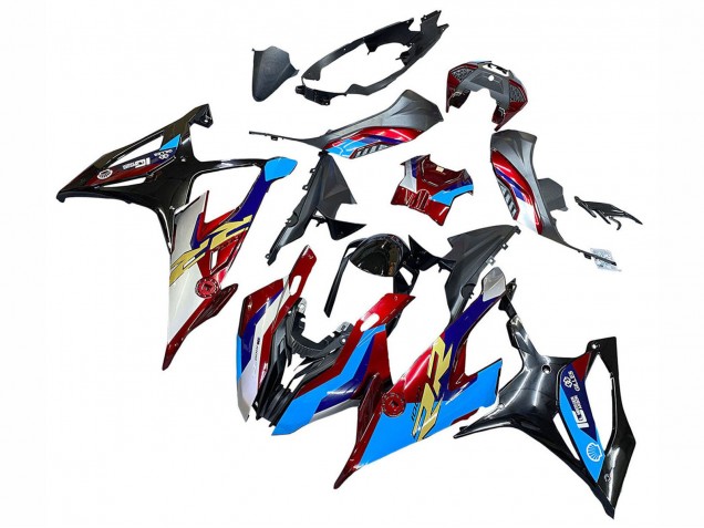2019-2022 BMW S1000RR Motorcycle Fairing - White Blue Red Black Australia