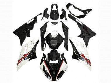 2017-2018 BMW S1000RR Motorcycle Fairings - White Glossy Black Australia