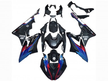 2017-2018 BMW S1000RR Motorcycle Fairings - Blue Red Glossy Black Castrol Australia
