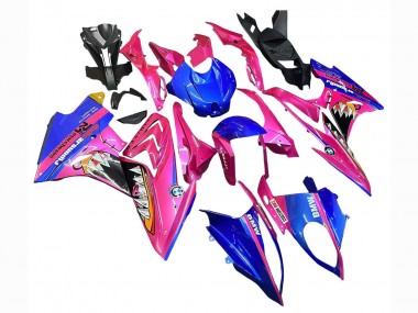 2017-2018 BMW S1000RR Motorcycle Fairings - Pink Blue Yellow Shark Australia
