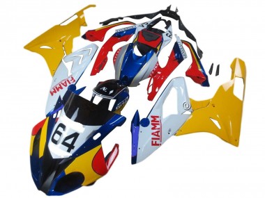 2015-2016 BMW S1000RR Motorcycle Fairings - Yellow White Blue Fiamm 64 Australia