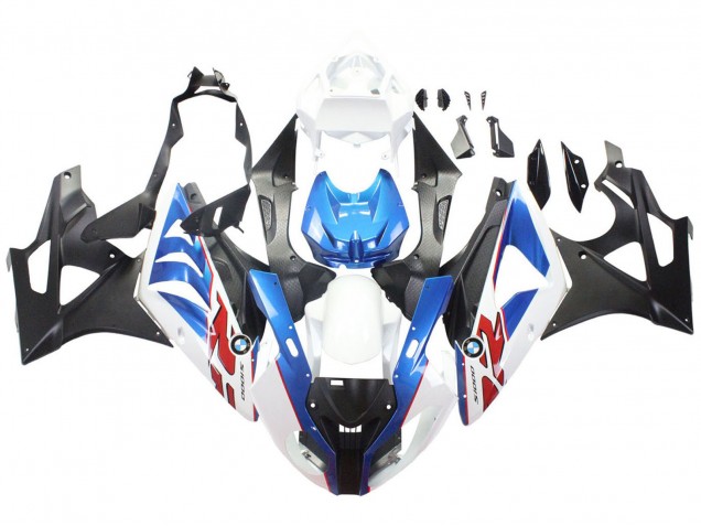 2009-2014 BMW S1000RR Motorcycle Fairings - White Blue Matte Black Australia