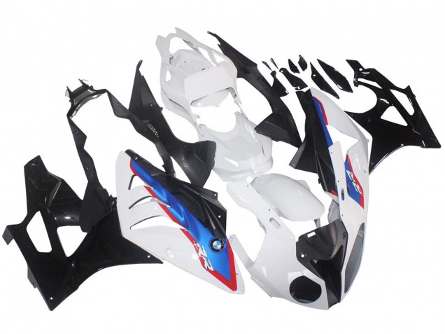 2009-2014 BMW S1000RR Motorcycle Fairings - White Red Blue Glossy Black HP Becker Carbon Australia