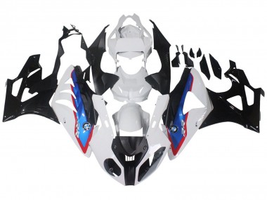 2009-2014 BMW S1000RR Motorcycle Fairings - White Red Blue Glossy Black HP Becker Carbon Australia