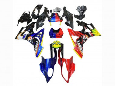 2009-2014 BMW S1000RR Motorcycle Fairings - Red Blue Yellow Shark Australia
