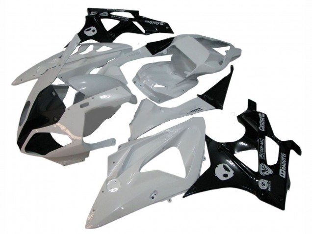 2009-2014 BMW S1000RR Motorcycle Fairings - White Glossy Black Australia