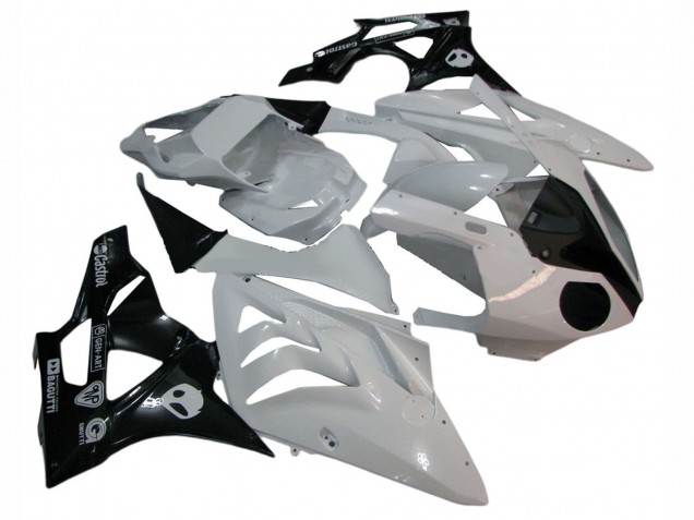 2009-2014 BMW S1000RR Motorcycle Fairings - White Glossy Black Australia