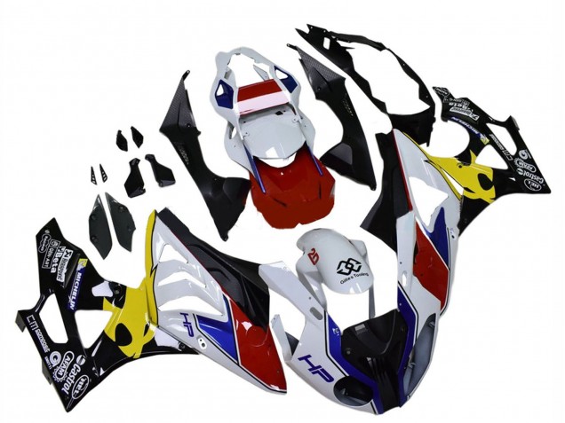 2009-2014 BMW S1000RR Motorcycle Fairings - White Red Yellow Black Castrol Australia