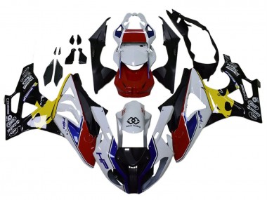 2009-2014 BMW S1000RR Motorcycle Fairings - White Red Yellow Black Castrol Australia