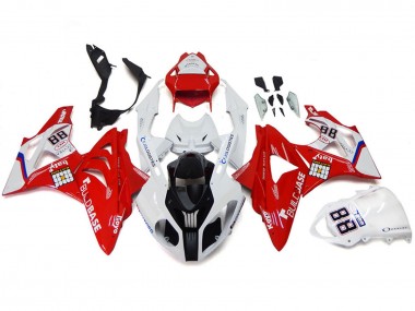 2009-2014 BMW S1000RR Motorcycle Fairings - White Red Australia