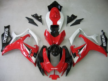 2006-2007 Suzuki GSXR 600 / GSXR 750 Motorcycle Fairing - White Red Glossy Black Australia