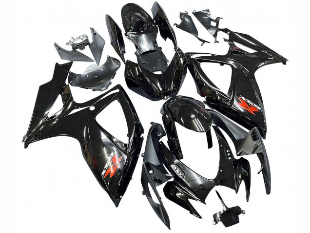 2006-2007 Suzuki GSXR 600 / GSXR 750 Motorcycle Fairings - Glossy Black Silver Red Australia