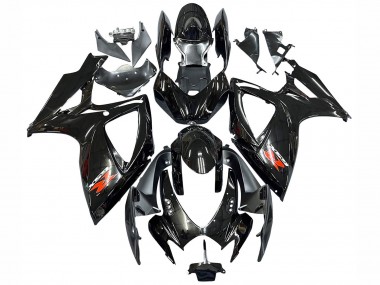 2006-2007 Suzuki GSXR 600 / GSXR 750 Motorcycle Fairings - Glossy Black Silver Red Australia
