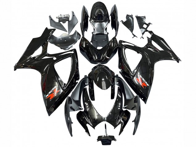 2006-2007 Suzuki GSXR 600 / GSXR 750 Motorcycle Fairings - Glossy Black Silver Red Australia